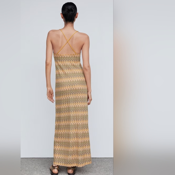 MANGO Geometric dress - Picture 3 of 5